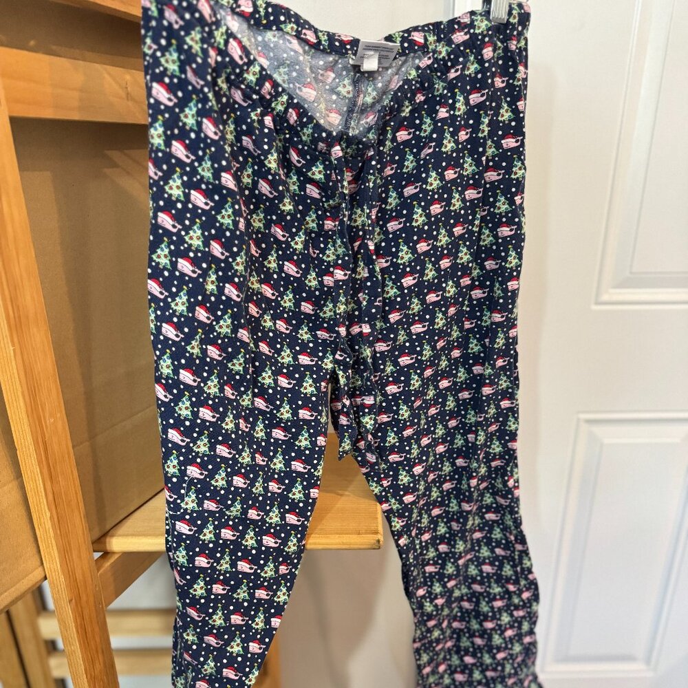 💫 Vineyard Vines Christmas Whale Pajama Pants Women’s Small